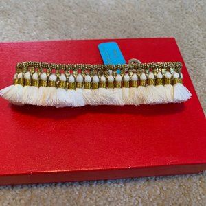 Shiraleah Atlanta White Tassel Anklet NWT